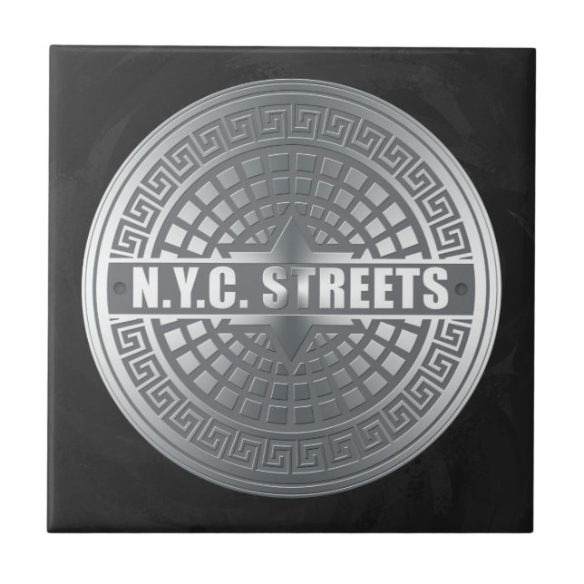 Manhole NYC Fliese (Vorderseite)