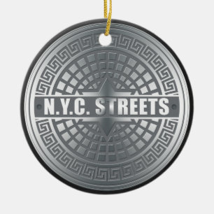 Manhole NYC Keramikornament
