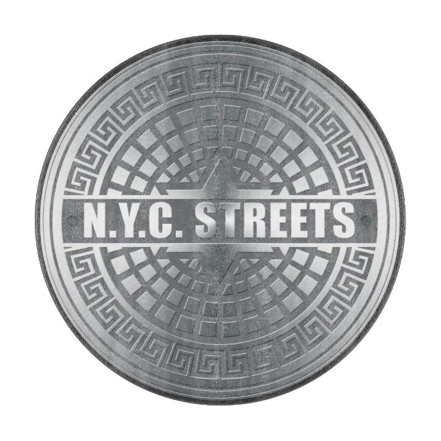 Manhole NYC Schneidebrett (Vorderseite)