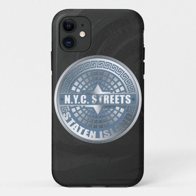 Manhole Staten Island Blue Case-Mate iPhone Hülle (Rückseite)