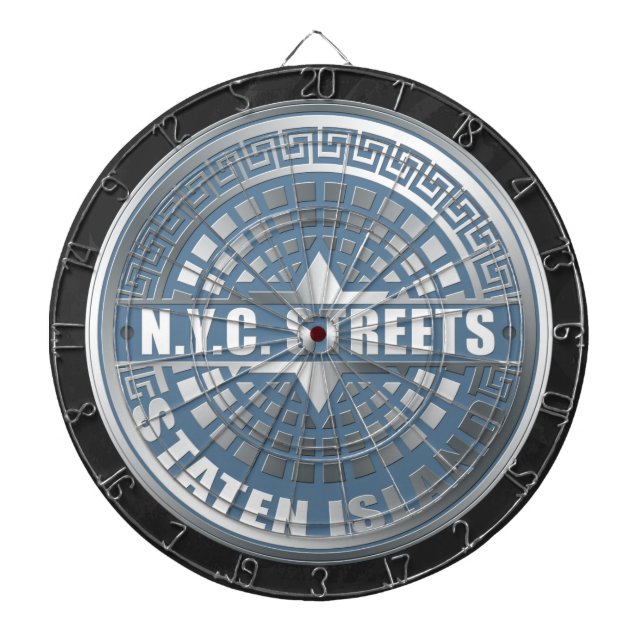 Manhole Staten Island Blue Dartscheibe (vorne)