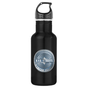 Manhole Staten Island Blue Edelstahlflasche