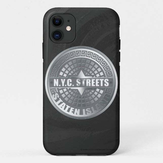 Manhole Staten Island Gray Case-Mate iPhone Hülle (Rückseite)