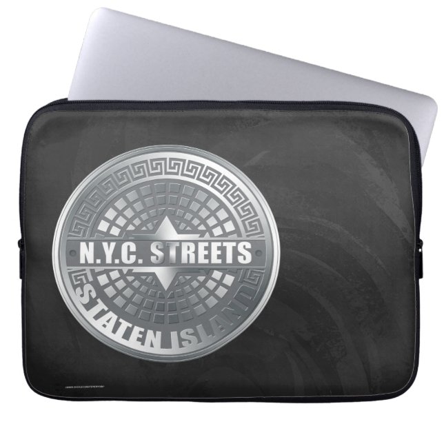 Manhole Staten Island Gray Laptopschutzhülle (Vorderseite)