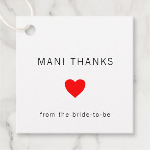 Mani Dank modernem Minimalistisches Brautparty Geschenkanhänger