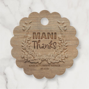 Mani Danke - Rustic Vielen Dank Geschenkanhänger