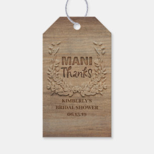 Mani Danke Rustikal Danke Geschenkanhänger