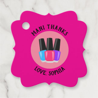 Mani Danke Wellness-Center Gastgeschenk Tags Geschenkanhänger