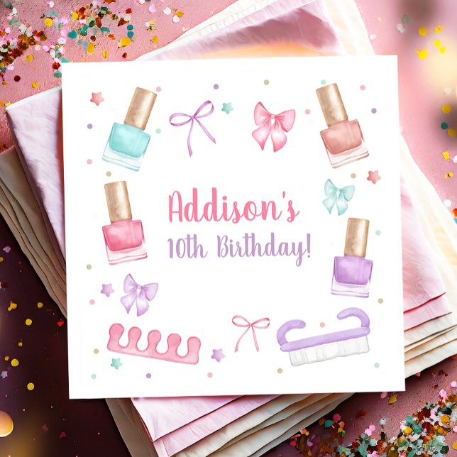 Mani-Pedi Party Manicure Pedicure Nail Polish Serviette (Von Creator hochgeladen)