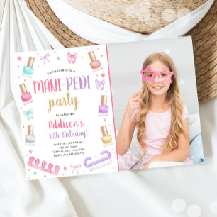 Mani-Pedi-Party Maniküre und Pediküre Bogen Geburt Einladung