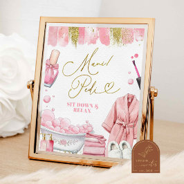 Mani Pedi Wellness-Center Party Sign Poster