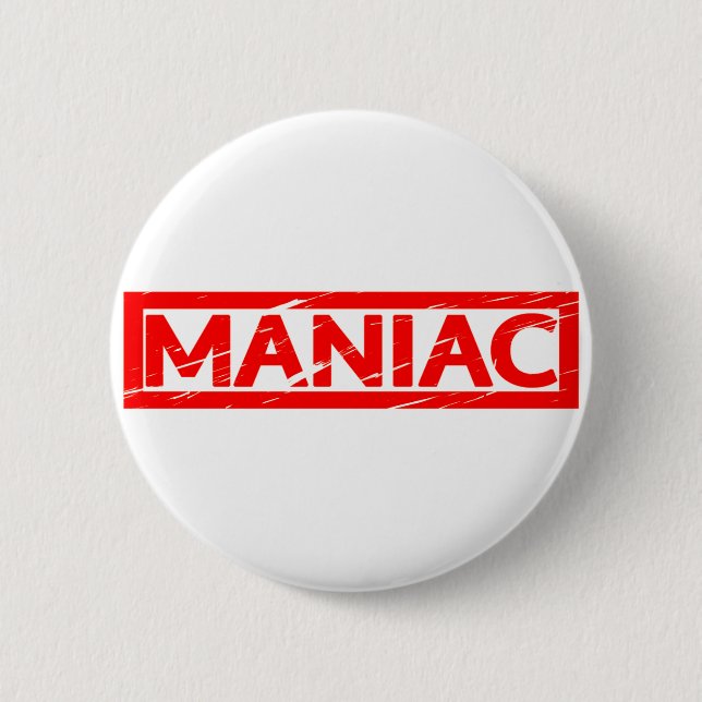 Maniac-Briefmarke Button (Vorderseite)