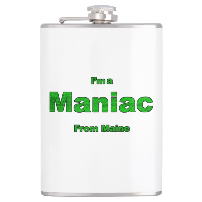 Maniac von Maine Flachmann (Vorderseite)