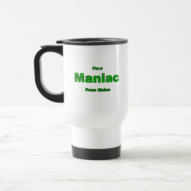 Maniac von Maine Reisebecher (Links)