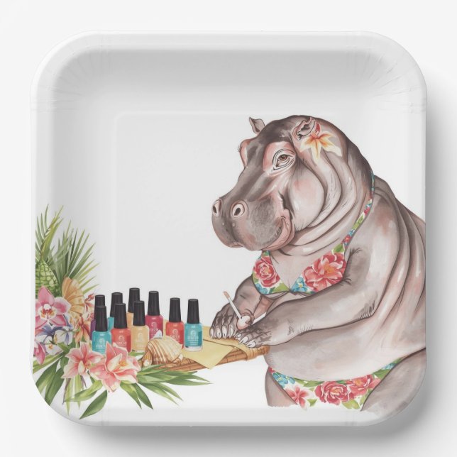 Manicure Coastal Beauty by Hippo Staff  Pappteller (Vorderseite)