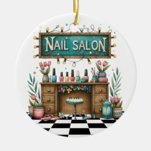 Manicure Nail Salon Keramik Ornament