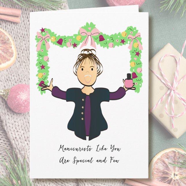 Manicurist Cartoon Funny Thank You from Customer Karte (Von Creator hochgeladen)