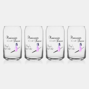 Manicuristen machen es mit Finesse Eigenwerbung Dosenglas