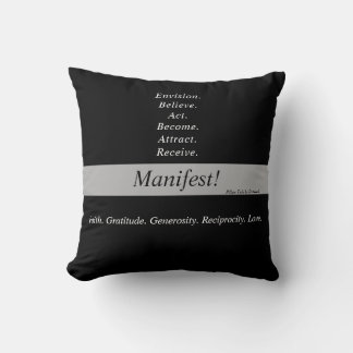 Manifest! 16x16 Doppelkissen - Schwarz v5 Kissen