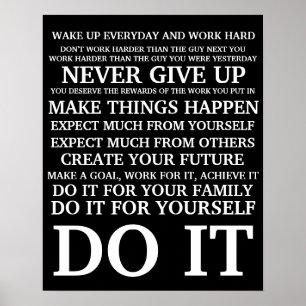 Manifest der harten Arbeit Poster