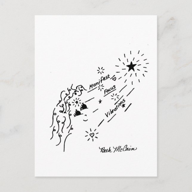 Manifest, Fokus, Vibrationen Postkarte (Vorderseite)