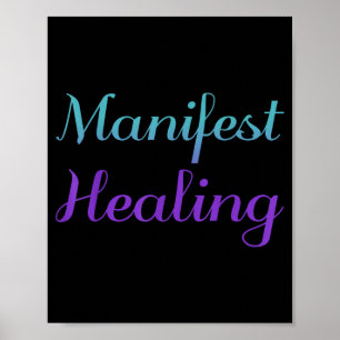 Manifest Healing Suizidpräventionsdesign Poster