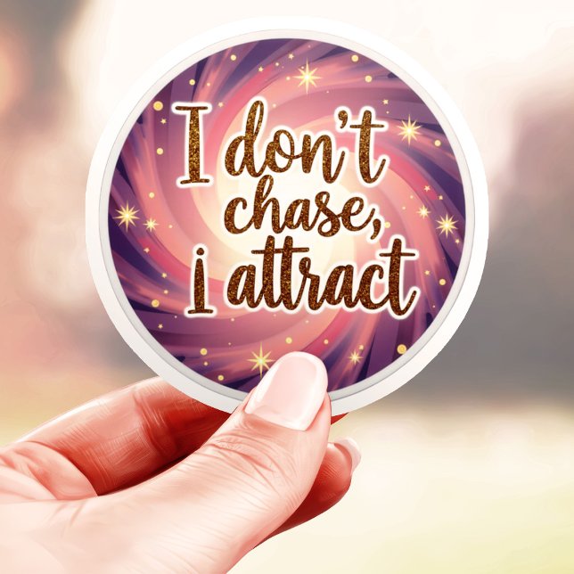 Manifest I Don't Chase I Attract Aufkleber (Von Creator hochgeladen)