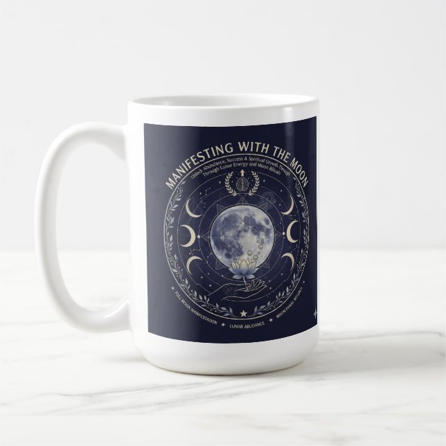 Manifest With Moon Abundance Success Rituals Mug Kaffeetasse (Links)