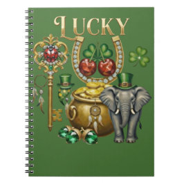 Manifest your dreams Golden lucky charm art Notizblock