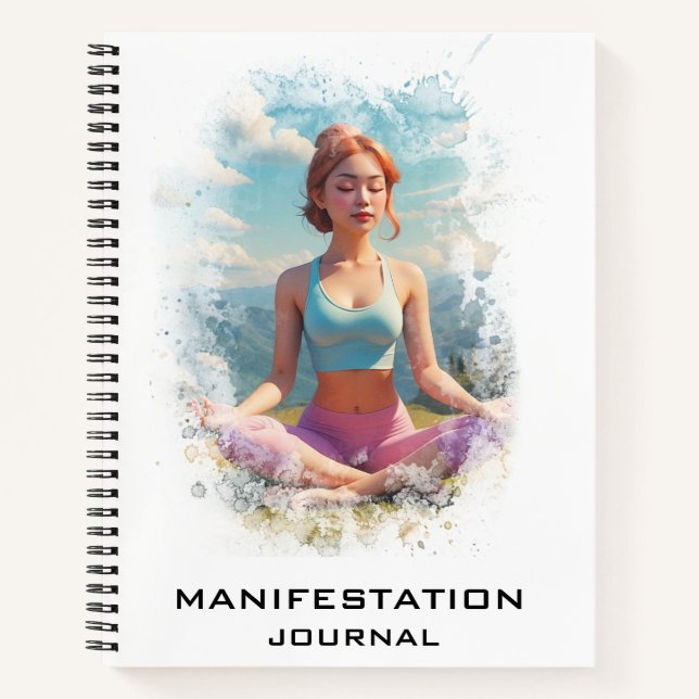*~* Manifestation AP85 Manifesting Yoga Lady Notizbuch (Vorderseite)