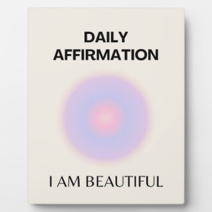 Manifestation der täglichen Affirmationen Fotoplatte