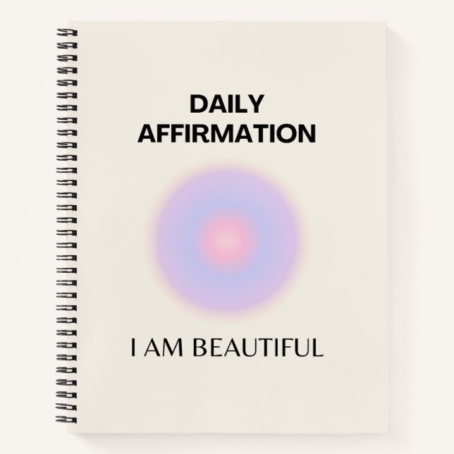 Manifestation der täglichen Affirmationen Notizbuch (Vorderseite)