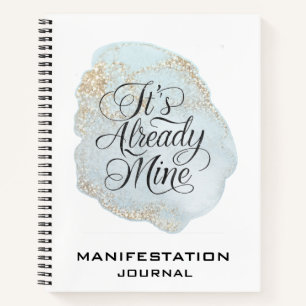 *~* Manifestation Glitzer Blue Manifest AP85 Notizbuch