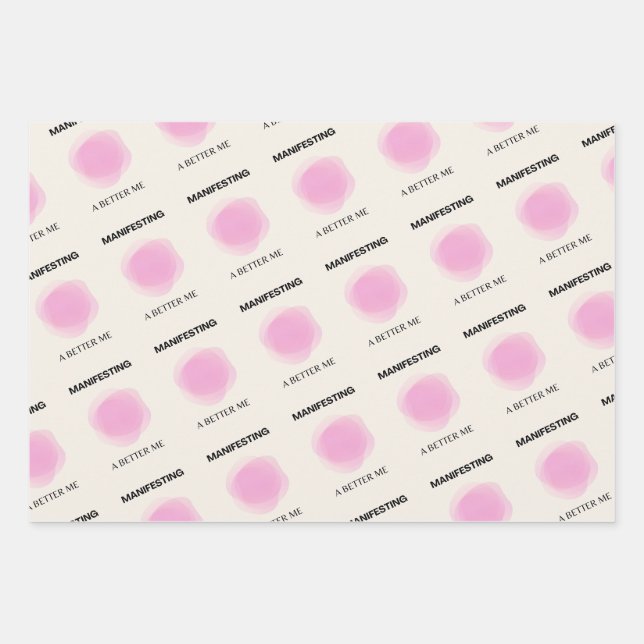 Manifestation, Manifestation, positive spirituelle Geschenkpapier Set (Vorderseite)