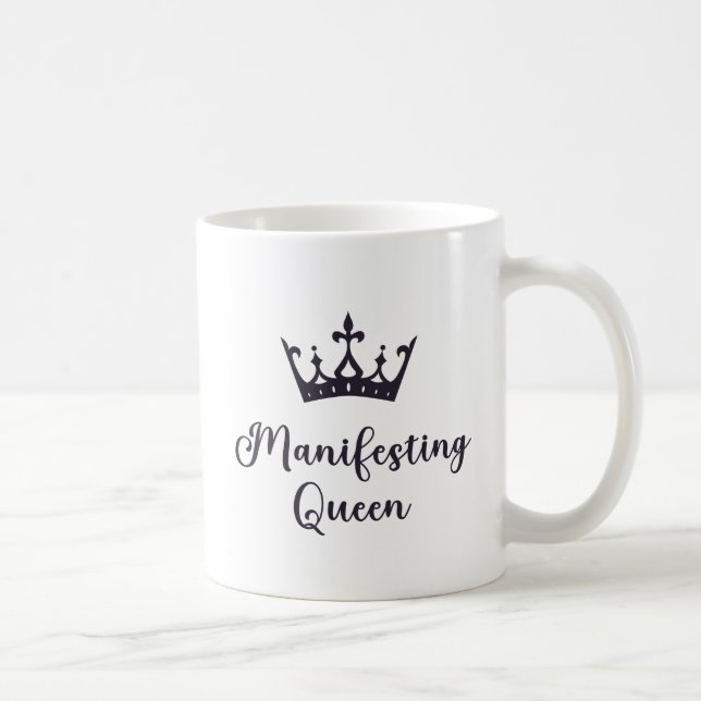 Manifestation Queen Coffee Mug Lettres noires (Droite)