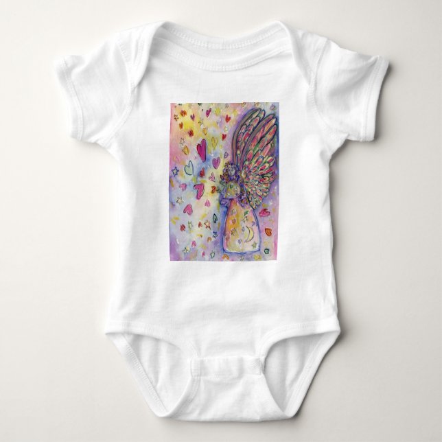 Manifestation von Universe Angel Art Baby Bodysuit Baby Strampler (Vorderseite)