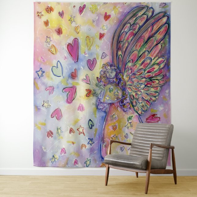 Manifestation von Universe Angel Tapestry Wall Art Wandteppich (Beispiel)
