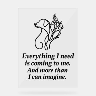 Manifestations-Affirmations-Acrylschild für den Sc Acrylschild