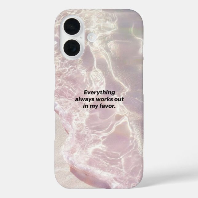 Manifestations-Affirmations-Grafik iPhone 16 Hülle (Rückseite)