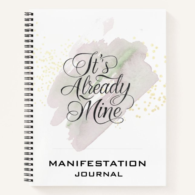 *~* Manifestationsmanifestation AP85 Rose Mint Notizbuch (Vorderseite)