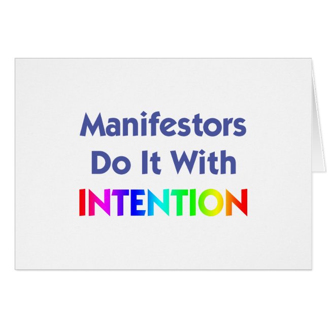 Manifeste tun es mit Absicht (Vorderseite (Horizontal))