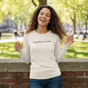 Manifestiere es, Babe Damen-Shirt Tri-Blend Shirt