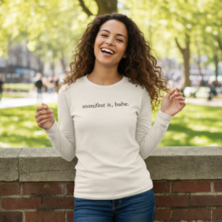 Manifestiere es, Babe Damen-Shirt Tri-Blend Shirt