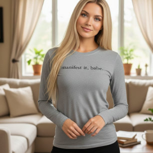 Manifestiere es Baby Damen-Shirt Tri-Blend Shirt