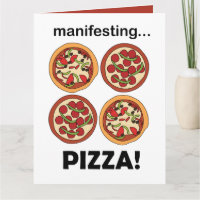 Manifestierende Pepperoni-Käse-Pizza