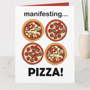 Manifestierende Pepperoni-Käse-Pizza Karte