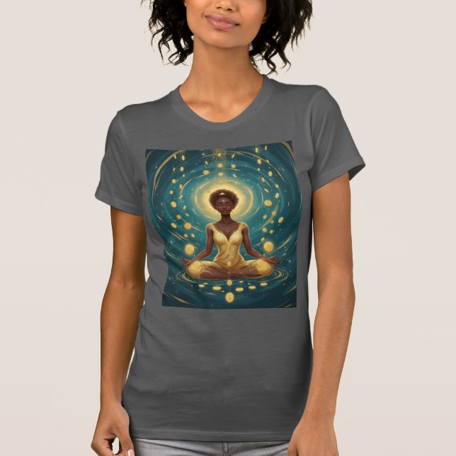 Manifesting Gold Rain — Abundance Rich Vibes T-Shirt (Vorderseite)