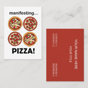 Manifesting Pepperoni-Pizzeria Visitenkarte