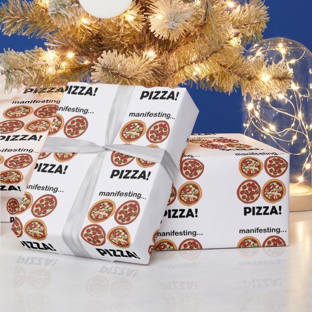 Manifesting Pizza Party Geschenkpapier (Feiertage)