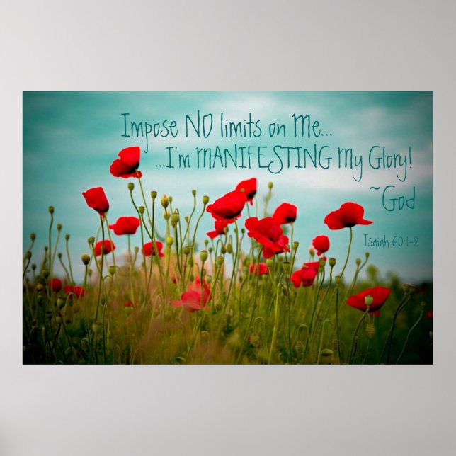 Manifesting ruhmreichen Bibelverse Isaiah 60:1-2 P Poster (Vorne)